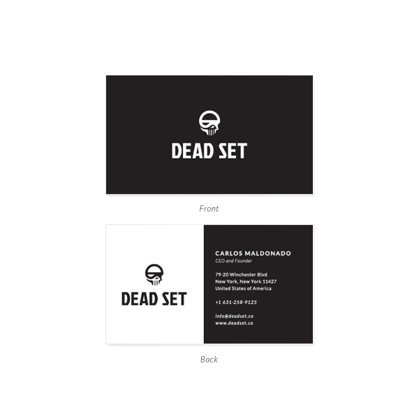 Dead Set - Mockup - Businesscards